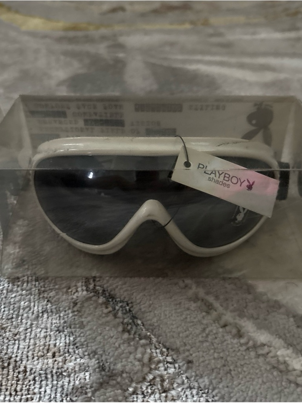 Playboy White Retro ski goggles
